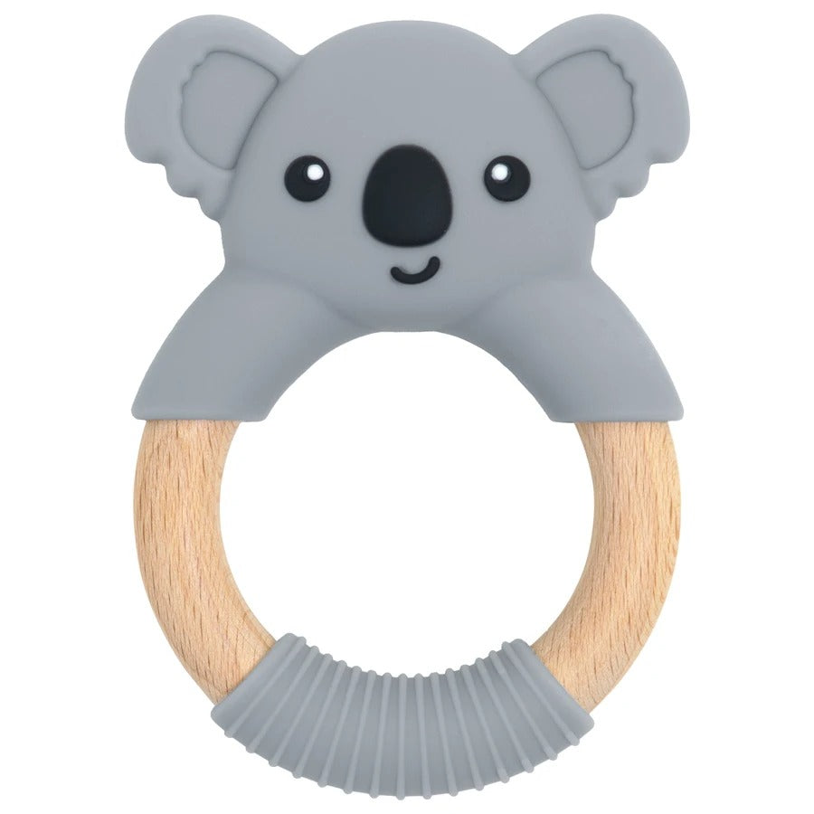 1PC BPA Free Koala Wood Ring Kids Teething Rodent Infant Baby Teether Toys Baby Gym Mobile Rattles Newborn Educational Toys