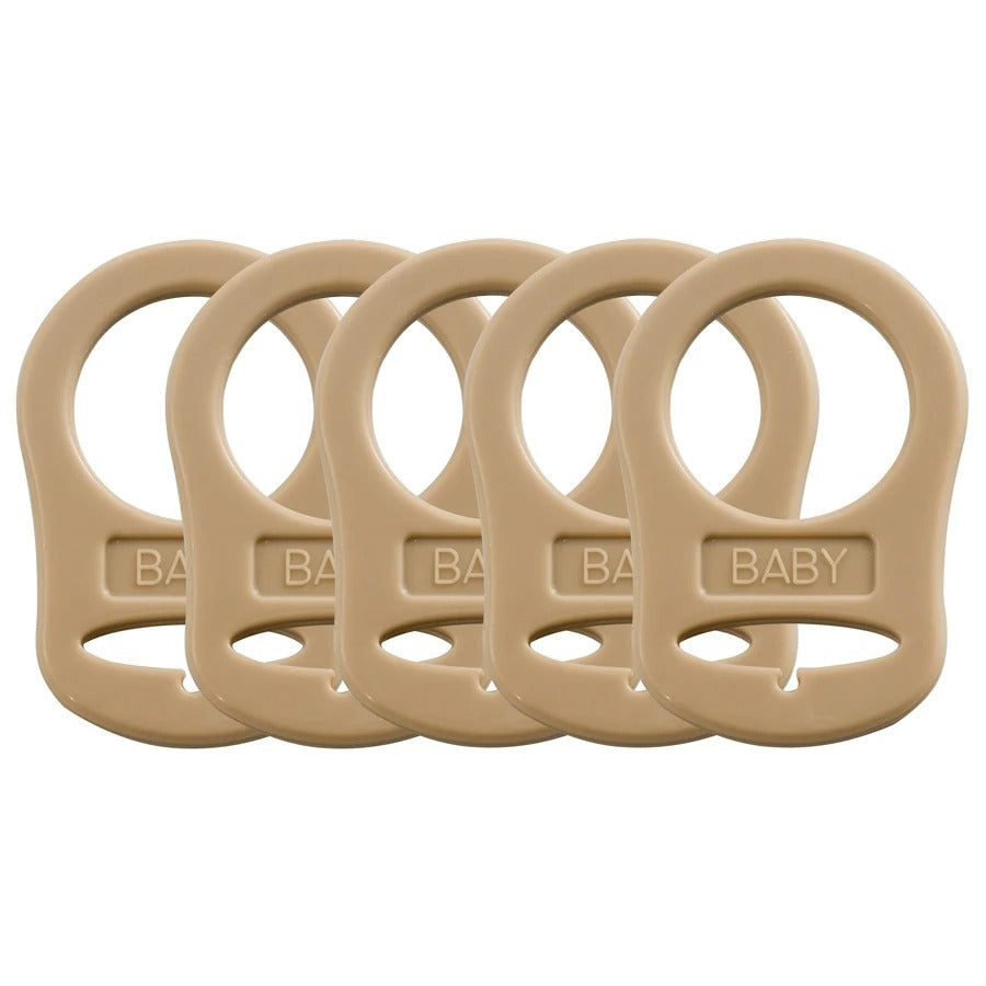 5PCS Soft Silicone Baby Dummy Pacifier Holder Clip Adapter Button Baby Mam Ring Newborn Nipple Teether Toys Baby Accessories