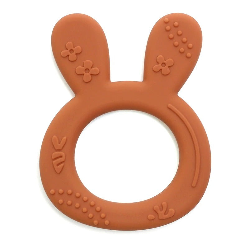 1PCS BPA Free Baby Silicone Teether Toy Cute Chewing Teething Toys Kids Teething Ring Sensory Toys For Toddlers Teether Toy