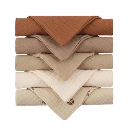 5PCS Multicolor Baby Handkerchief Soft Saliva Towel Absorbent Baby Burp Cloth Kids Wipe Cloth Newborn Feeding Face Bibs Products
