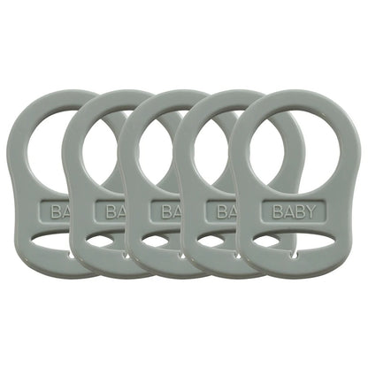 5PCS Soft Silicone Baby Dummy Pacifier Holder Clip Adapter Button Baby Mam Ring Newborn Nipple Teether Toys Baby Accessories