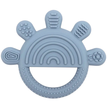1pc Silicone Teether Toy BPA Free 0-12 Baby Toys Teething Ring Sensory Toys For Kids Chewing Teething Soothing Toys Accessories