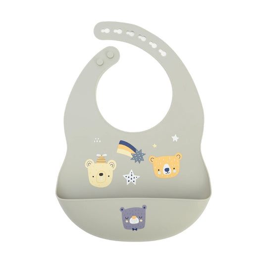 1PCS Silicone Baby Bib Waterproof Saliva Bibs Cartoon Newborn Soft Aprons Portable Baby Burp Scarf Baby Feeding Accessories