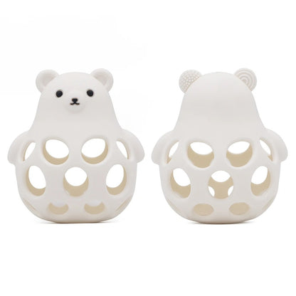 1Pcs Silicone Baby Teether Toys Cartoon Animal Shape Teethers Ring Sensory Toys For Toddlers BPA Free Chewing Toy Accessories