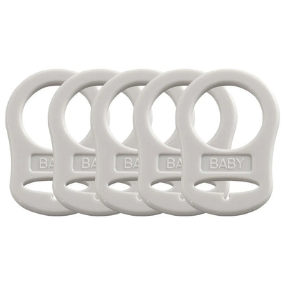 5PCS Soft Silicone Baby Dummy Pacifier Holder Clip Adapter Button Baby Mam Ring Newborn Nipple Teether Toys Baby Accessories