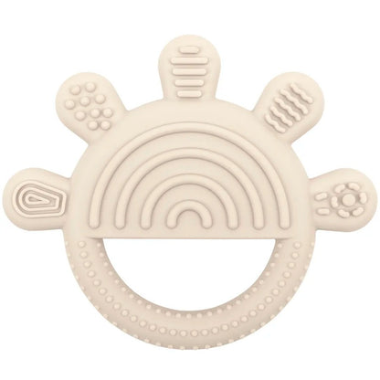 1pc Silicone Teether Toy BPA Free 0-12 Baby Toys Teething Ring Sensory Toys For Kids Chewing Teething Soothing Toys Accessories