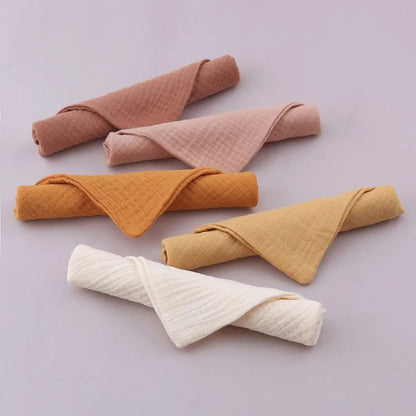 5PCS Multicolor Baby Handkerchief Soft Saliva Towel Absorbent Baby Burp Cloth Kids Wipe Cloth Newborn Feeding Face Bibs Products