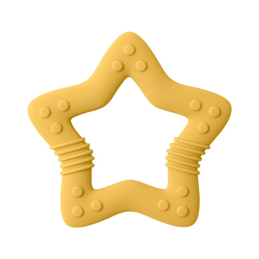1PCS Silicone Baby Teether Toy BPA Free Cartoon Star Molar For Newborn Teether Chewing Toys Teething Ring Baby Accessories