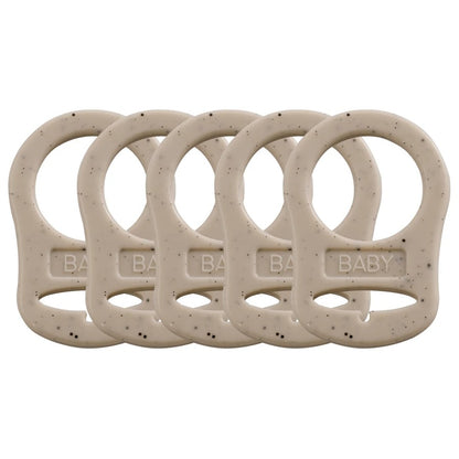 5PCS Soft Silicone Baby Dummy Pacifier Holder Clip Adapter Button Baby Mam Ring Newborn Nipple Teether Toys Baby Accessories