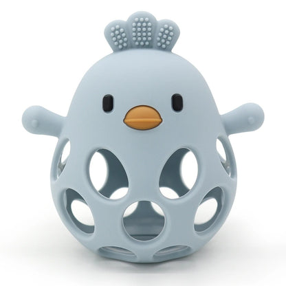 1Pcs Baby Teether Gloves Kids Cartoon Chick Shape Teether Toy Silicone Dental Care Gums Anti-eating Hand Molar Baby Accessorie