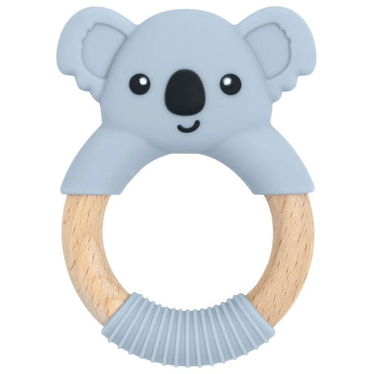 1PC BPA Free Koala Wood Ring Kids Teething Rodent Infant Baby Teether Toys Baby Gym Mobile Rattles Newborn Educational Toys