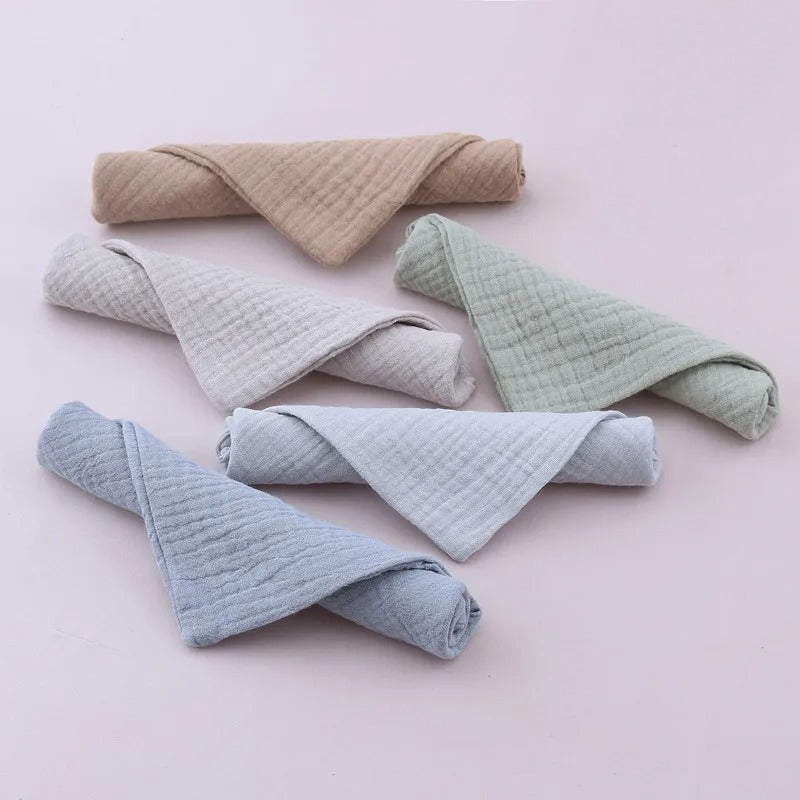 5PCS Multicolor Baby Handkerchief Soft Saliva Towel Absorbent Baby Burp Cloth Kids Wipe Cloth Newborn Feeding Face Bibs Products