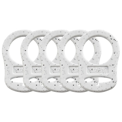 5PCS Soft Silicone Baby Dummy Pacifier Holder Clip Adapter Button Baby Mam Ring Newborn Nipple Teether Toys Baby Accessories