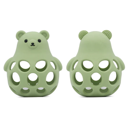 1Pcs Silicone Baby Teether Toys Cartoon Animal Shape Teethers Ring Sensory Toys For Toddlers BPA Free Chewing Toy Accessories