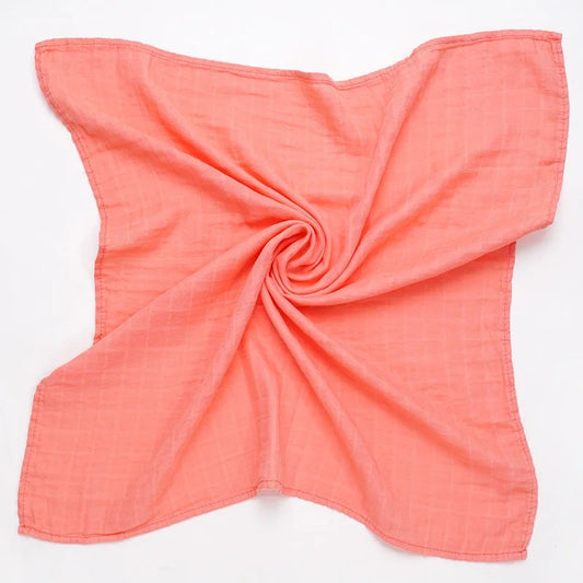 Muslin 70%Bamboo 30%Cotton Baby Blanket Baby Bed Soft Swaddle Newborn Pure Color Feeding Bibs Bandana Burp Cloth Towel Scarf