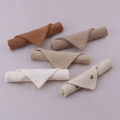 5PCS Multicolor Baby Handkerchief Soft Saliva Towel Absorbent Baby Burp Cloth Kids Wipe Cloth Newborn Feeding Face Bibs Products