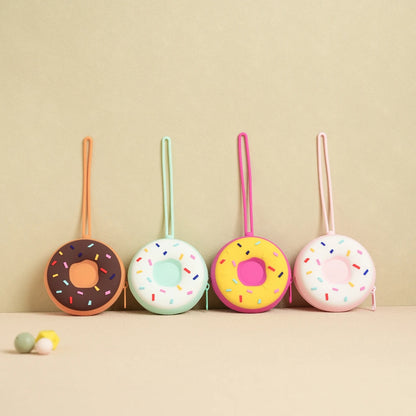 1PCS Baby Silicone Pacifier Storage Case New Donut Shape Pacifier Holder Portable Pacifier Cover Pouch Box Nipple Accessories