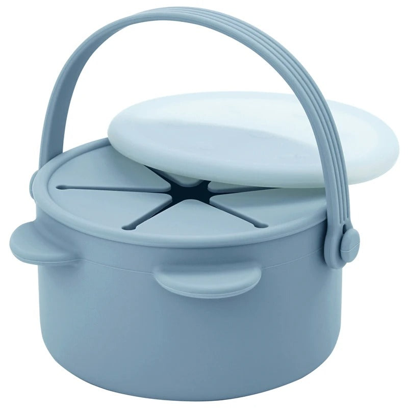 Cartoon Animal Infant Learning Feeding Cup Portable Solid Food Storage Box Snack Storage Container With Silicone Lid Baby Stuff