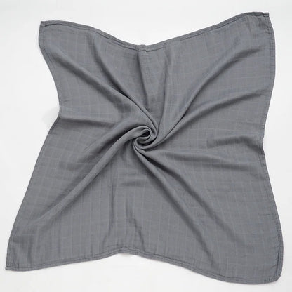 Muslin 70%Bamboo 30%Cotton Baby Blanket Baby Bed Soft Swaddle Newborn Pure Color Feeding Bibs Bandana Burp Cloth Towel Scarf