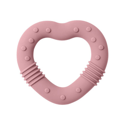1PCS Silicone Baby Teether Toy BPA Free Love Heart Shape Molar For Newborn Teether Chewing Toys Teething Ring Baby Accessories