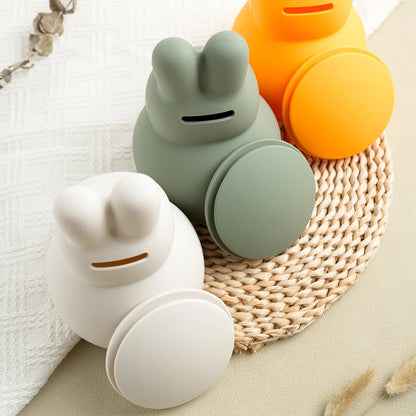 1PCS Baby Silicone Piggy Bank Toddler Piggy Bank Money Boxes Cash Collection Money Container BPA-Free Silicone Box Baby Toy