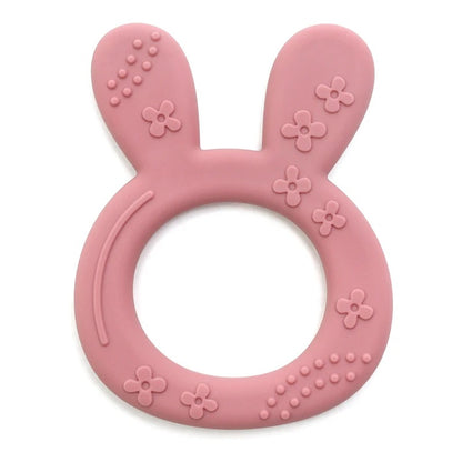 1PCS BPA Free Baby Silicone Teether Toy Cute Chewing Teething Toys Kids Teething Ring Sensory Toys For Toddlers Teether Toy