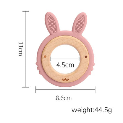 Cartoon Rabbit Teething Infant Chewing Toy Silicone Baby Teethers Nursing Gift For Kids Accessories Toy Baby Stuff
