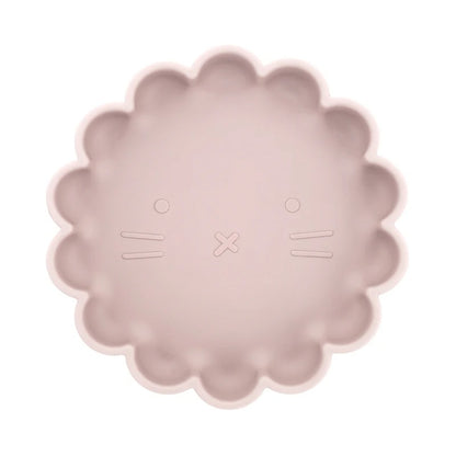 Hot Sale BPA Free Children's Tableware Oval Lace Cute Food Plates Waterproof Bowl Plates Solid Color Spoon Fork Set Baby Stuff