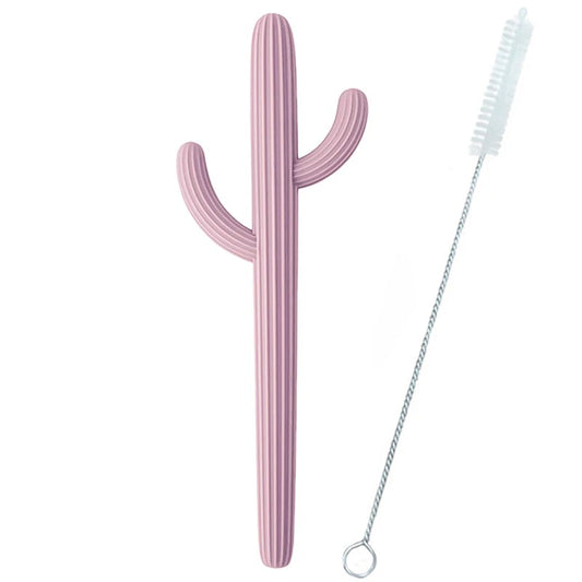 Baby Shower Gifts Silicone Teethers Fidget Toys For Newborns Cactus Shape Straw Teething Infant Chewing Toy Children's Products