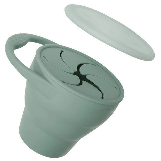 100%Food Safe Approve Silicone Container For Small Items Fashionable Snack cup Portable Food Cup With Lid Baby Accessories