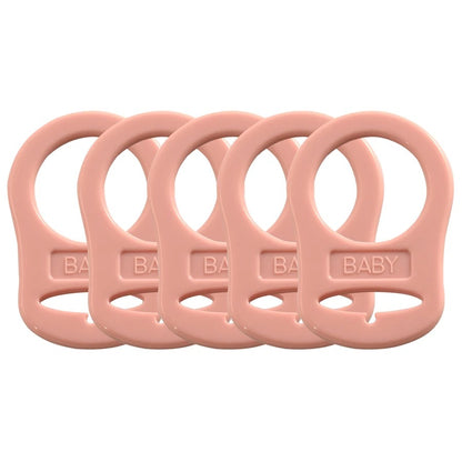5PCS Soft Silicone Baby Dummy Pacifier Holder Clip Adapter Button Baby Mam Ring Newborn Nipple Teether Toys Baby Accessories