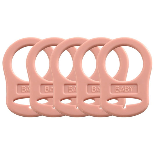 5PCS Soft Silicone Baby Dummy Pacifier Holder Clip Adapter Button Baby Mam Ring Newborn Nipple Teether Toys Baby Accessories