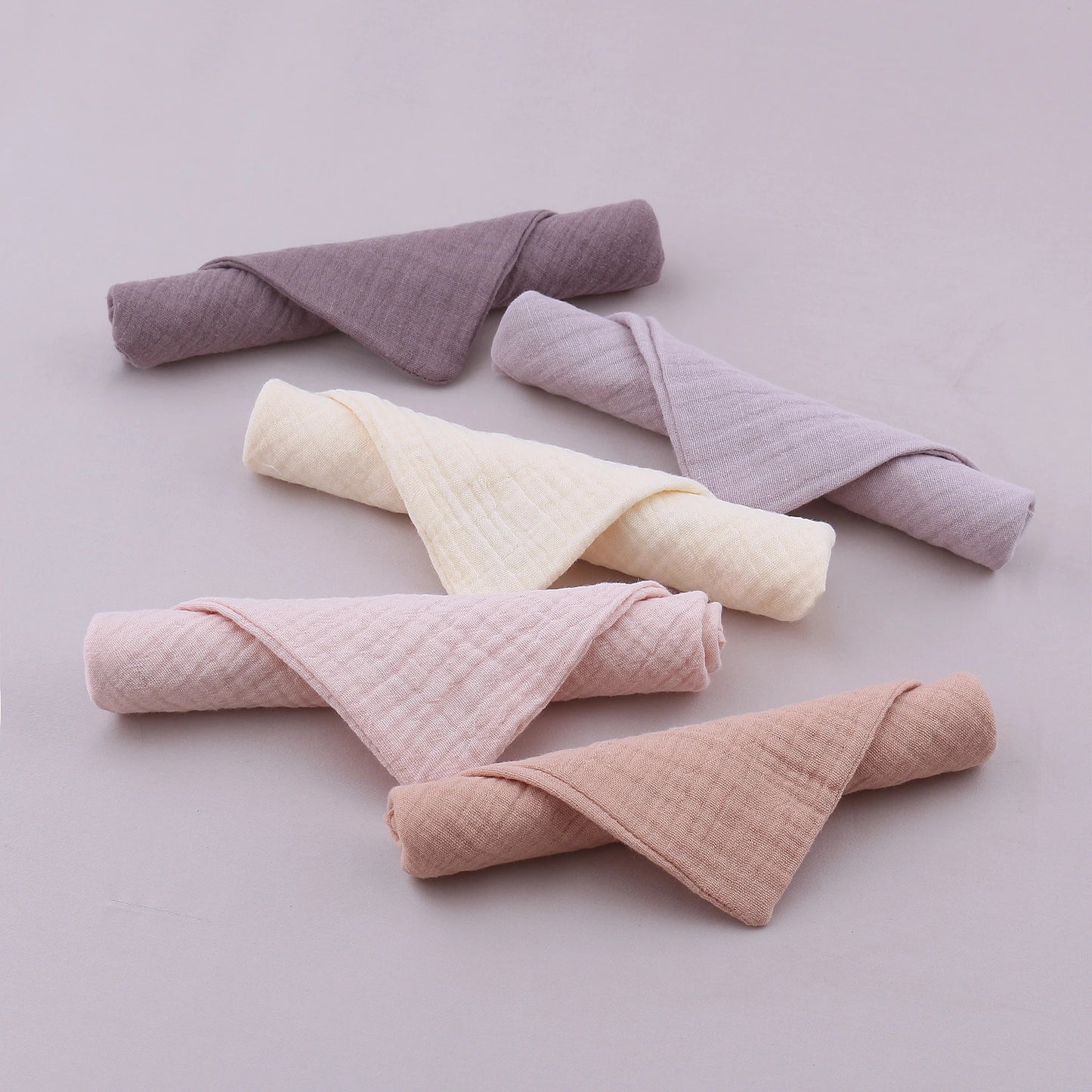 5PCS Multicolor Baby Handkerchief Soft Saliva Towel Absorbent Baby Burp Cloth Kids Wipe Cloth Newborn Feeding Face Bibs Products