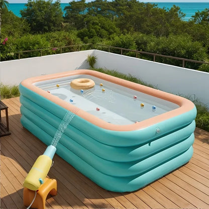 Thickened PVC inflatable swimming pool for adults and children outdoor water party summer garden courtyard home foldable pool