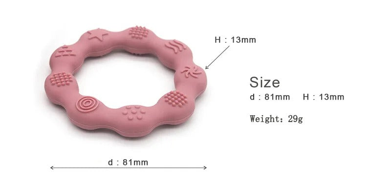 Baby Teether Health Care Molar Toy Tactile Cognition Food Grade Silicone Newborn Grip Teething Toys Baby Shower Gift BPA Free