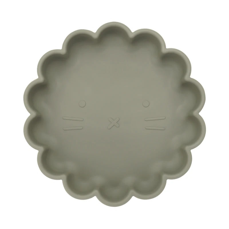 Hot Sale BPA Free Children's Tableware Oval Lace Cute Food Plates Waterproof Bowl Plates Solid Color Spoon Fork Set Baby Stuff