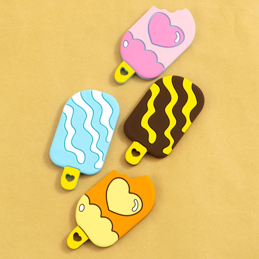 New BPA Free Cartoon Ice Cream Shape Baby Teether Tos Food Grade Anti-eating Hand Molar Stick Baby Healthy Chewing Accessories