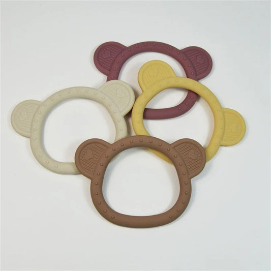 New Cartoon Animal Baby Teether Health Care Molar Toy Tactile Cognition Chewing Teething Toy Silicone Newborn Accessories
