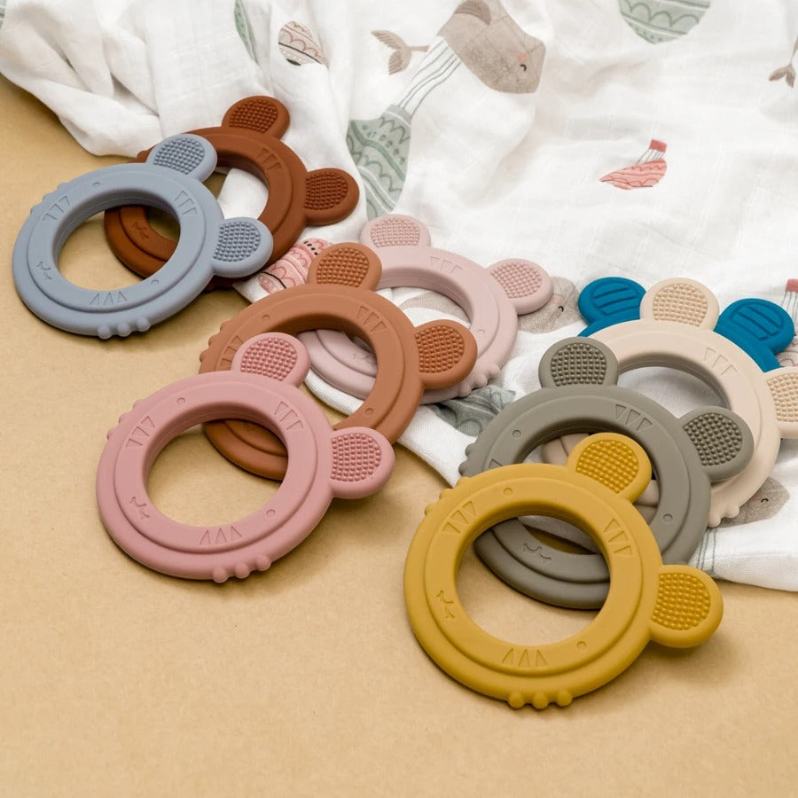 Baby Teether Silicone Toy BPA Free Cartoon Rabbit Nursing Teething Gifts Baby Health Molar Chewing Newborn Accessories Toy