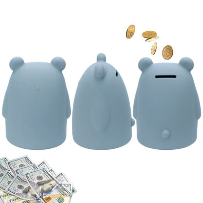 Cute Cartoon Animal Silicone Piggy Bank Money Coin For Attracting Money Jar Coins Money Box Savings Box Coins Baby Toy