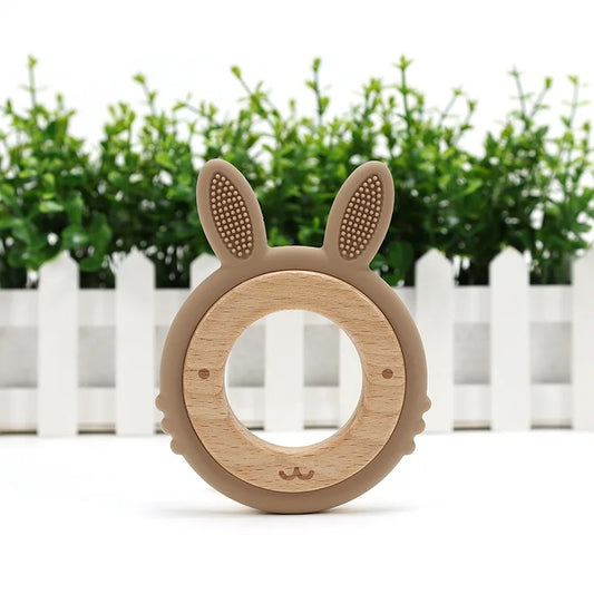 Cartoon Rabbit Teething Infant Chewing Toy Silicone Baby Teethers Nursing Gift For Kids Accessories Toy Baby Stuff