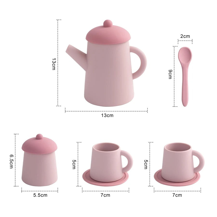 Miniature Cups Set Pretend Play Toys For Girls Boy Soft Silicone Feeding Cup Early Education Toys Miniature Items Tableware
