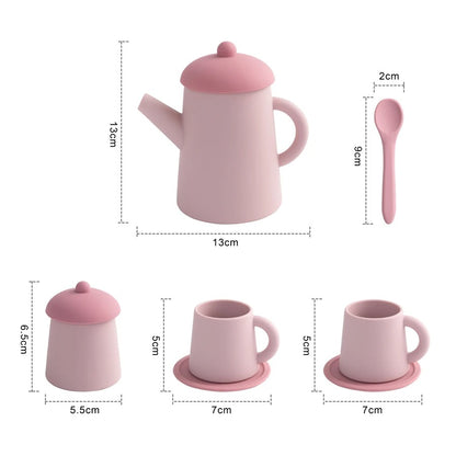 Miniature Cups Set Pretend Play Toys For Girls Boy Soft Silicone Feeding Cup Early Education Toys Miniature Items Tableware