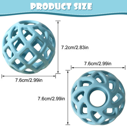 1PCS Baby Silicone Teether Toy Ball Shape Teething Toys Solid Color Oral Health Baby Stuff Baby Care Chewing Toy Baby Items