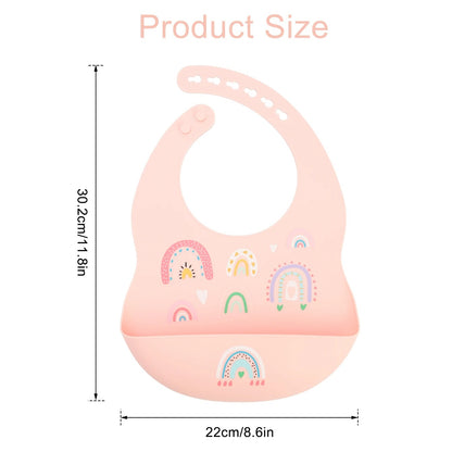 1PCS Silicone Baby Bib Waterproof Saliva Bibs Cartoon Newborn Soft Aprons Portable Baby Burp Scarf Baby Feeding Accessories