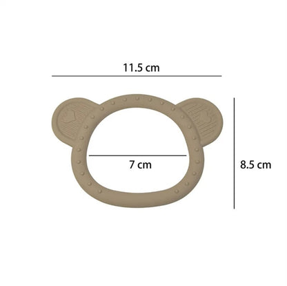New Cartoon Animal Baby Teether Health Care Molar Toy Tactile Cognition Chewing Teething Toy Silicone Newborn Accessories