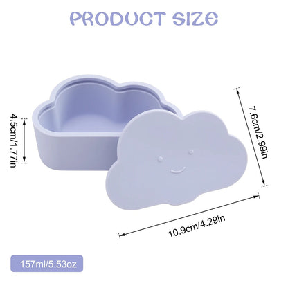 1PCS BPA Free Kids Silicone Food Storage Box Cartoon Baby Snack Box Portable Snacks Container With Lid Children's Tableware