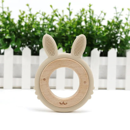 Cartoon Rabbit Teething Infant Chewing Toy Silicone Baby Teethers Nursing Gift For Kids Accessories Toy Baby Stuff