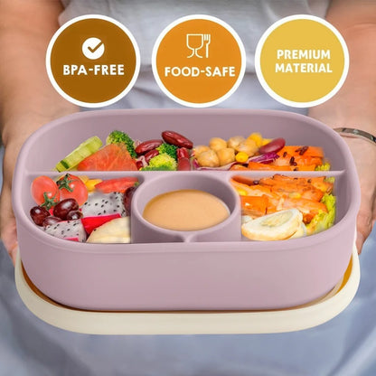 New Portable Lunch Box Food Grade Dishes Tableware Children Bento Box Leakproof Microwavable Feeding Bowl Baby Accessories