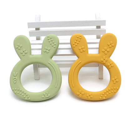 1PCS BPA Free Baby Silicone Teether Toy Cute Chewing Teething Toys Kids Teething Ring Sensory Toys For Toddlers Teether Toy